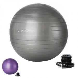 Ballon de yoga, fitness, gymnastique Diam 85 cm Gris Vivezen