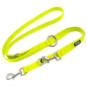 Laisse Chien en Nylon, Réglable Dans 3 Longus- Laisse Pour Chiens Grands|Gelb,M (Lot de 1)|