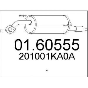 MTS Pot d'Échappement 01.60555 Silencieux Echappement,Silencieux Arrière NISSAN,JUKE F15