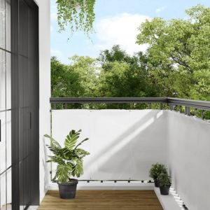 VidaXL Cran de balcon blanc 90x1000 cm 100% polyester oxford