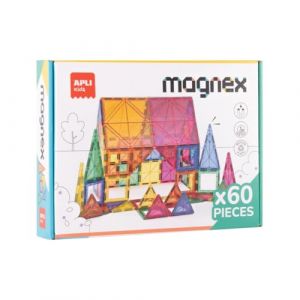 APLI Kids 20137 - Magnex Jeu de Construction magn&eacute;tique 3D 60 Pi&egrave;ces - Stimule l&rsquo;Imagination et la logique d&egrave;s 6 Ans