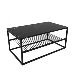 Cotecosy Table basse ASUDE 43x95 cm noir