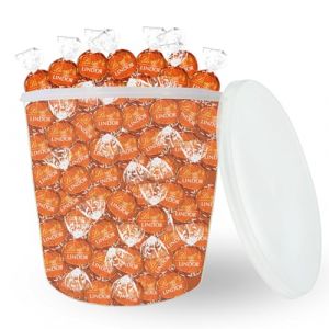 LINDT 100 bouchées LINDOR Lait Orange Sanguine 1.25 kg de Chocolat à Offrir ou à Partager entre amis ou en famille