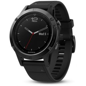 Garmin Fenix 5S GPS Montre Black Sapphire avec bracelet noir