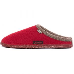 Giesswein Pantoufle Dannheim Cerise 35 - Pantoufles en Feutre, Pantoufles légères pour Hommes et Femmes, Chaussons Confortables, Mules, antidérapantes, Sensation Pieds Nus, Chaussures pour la Maison