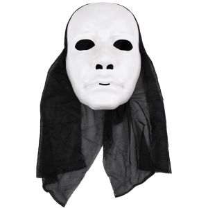 Ruedelafete Masque Dame Blanche avec voile