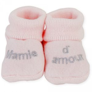 Les Kinousses Chaussons bébé Mamie d'amour 0-1 mois