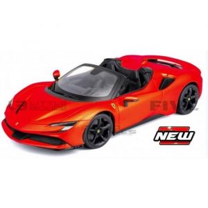 Bburago Voiture Miniature de Collection 1/18 - FERRARI SF90 Spider - 2020 - Red Metallic - 16016R