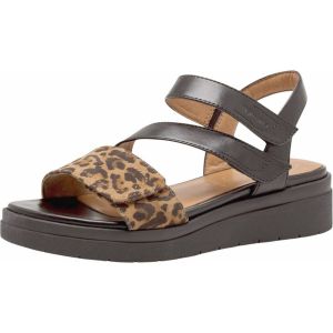 Tamaris Femme Comfort Damen Keilsandale Multiadjustable Sandale cale, Black Leo, 39 EU