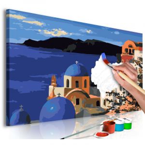 Image de Artgeist Tableau à Peindre Soi-Même "Santorini" 40x60cm