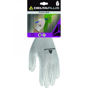 Delta Plus Gants De Manutention Tricot Pes/pu Blanc 10 - Dpve702p10