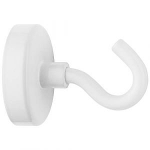 Image de Westcott E-10829 00 Crochet magnétique en néodyme, 48 mm, adhérence jusqu'à env. 60 kg, blanc