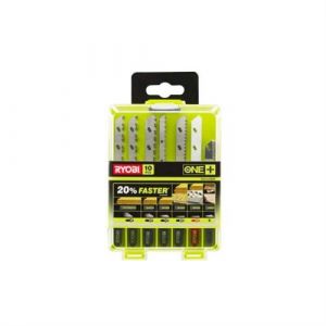 Ryobi Coffret de 10 lames pour scie sauteuse One bois métal plastique granite carrelage