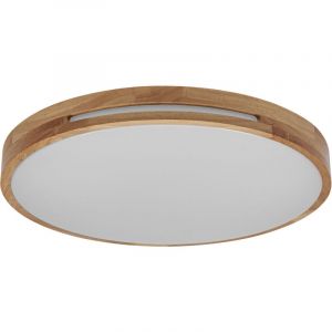 Osram Applique/plafonnier led orbis Woodburry avec décor bois, 24 w, 1500 lm, 3000 k, 390 mm de diamètre, 830 blanc chaud agréable, protection IP20, vis de