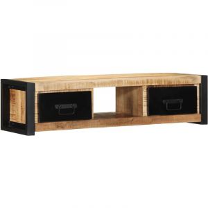 VidaXL Meuble tv 100x30x25 cm bois massif de manguier brut