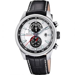 Festina Montre - F20695/1 - Chronographe - Acier inoxydable - Cuir noir