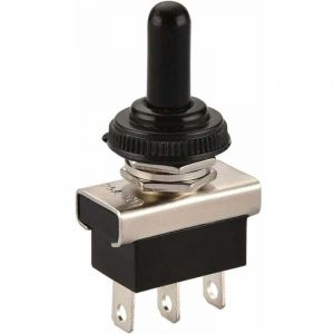 Interrupteur &agrave; bascule en m&eacute;tal Flick Flip 12 V 25 A Spdt on/off/on 3 positions 3 broches pour &eacute;clairage de tableau de bord avec capuchon &eacute;tanche