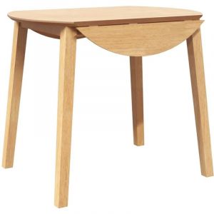 VidaXL Table à manger naturel bois massif et caoutchouc