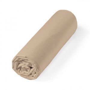ALPES BLANC - Drap housse Percale 80 fils - Mastic 90x1990 cm - Grand bonnet 30 cm &ndash; Fabrication Europ&eacute;enne &ndash; Doux r&eacute;sistant