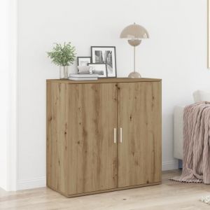 VidaXL Buffet ch&ecirc;ne artisanal 79 x 38 x 80 cm Bois d'ing&eacute;nierie
