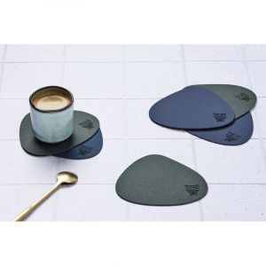Sous-verre - réversible - cuir recyclé