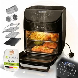 Airfryer / Friteuse &agrave; air chaud - 12L - 10 programmes inclus - Noir