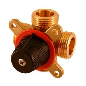 Thermador Vanne mélangeuse laiton mâle 4 voies THERMOMIX (Kvs 6,3) 1'' Mâle -