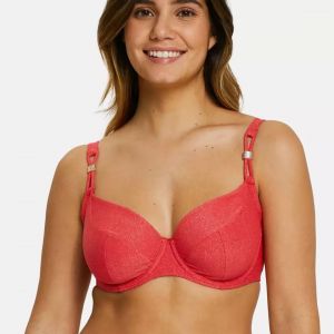 Haut de bain emboitant avec armatures rouge