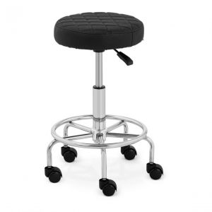 Tabouret chaise siège de bureau à roulette noir 14_0003760
