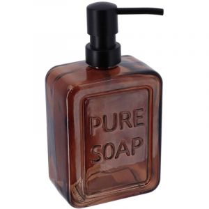 Tendance Distributeur de Savon ou lotion en Verre Ambre 550 ml