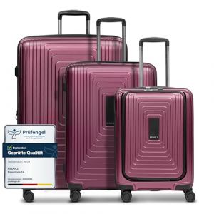 Redolz - Essentials 14 4 Rollen Kofferset 3-teilig mit Dehnfalte Koffer & Trolleys 1 ct Braun Herren (199.99 &euro; / 1 ct)