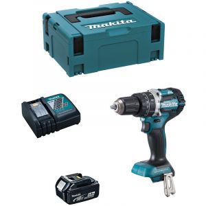 Makita Perceuse à Percussion DHP484RTJ1 (1 x 5,0 Ah DC18RC MAKPAC 2)