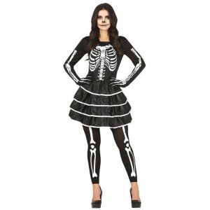 Fiesta guirca Déguisement squelette femme - m - noir 79582