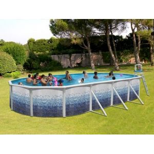 Image de Toi Piscine 8584 - Piscine Trencadis Premium ovale 915 x 457 x 120 cm