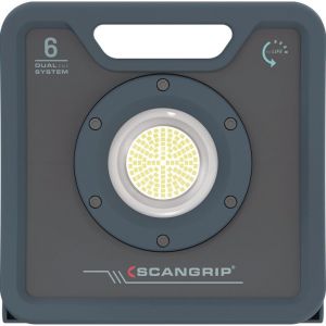 Scangrip Lighting Nova 6 C+R, Lampe de Travail &agrave; LED, Robuste et Rechargeable, r&eacute;sistante et Portable, 6000 lumens