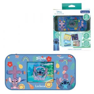 Lexibook Disney Stitch - Console Portable Compact Cyber Arcade, 150 Jeux, écran Couleur LCD, à Piles, Bleu, JL2367D