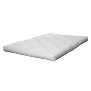 Inside75 Matelas double latex futon couleur naturel couchage 140 x 200 cm - blanc