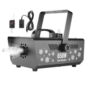 VEVOR Machine à Neige, 650 W, Machine à Flocons de Neige Artificielle Portative Suspendue Télécommandée avec Réservoir 1 L, Haut Rendement, pour Fêtes de Noël, Effets de Scène de Mariage, Intérieur