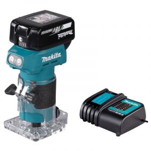 Makita Affleureuse Ø 6 mm 1x3Ah 18V LXT M T52SF en coffret