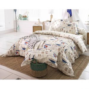 Drap plat AMARRER beige en coton