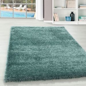 Tapis Salon, Tapis Uni Shaggy Moelleux, Chambre, Doux à Poils Longs, Tapis Bleu, Tapis 160 x 230 cm