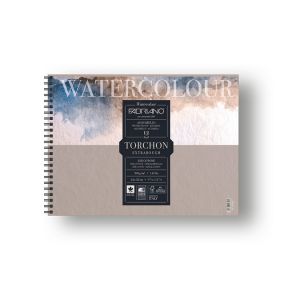 Fabriano Bloc de papier aquarelle à spirale 300 g/m² Grain torchon Watercolour