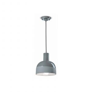 Suspension en céramique grise château 22,5x26,5cm Caxixi - Ferroluce