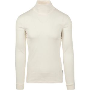 Marc O'Polo Pull Col Roulé Bleu Ecru Blanc cassé Blanc taille XXL