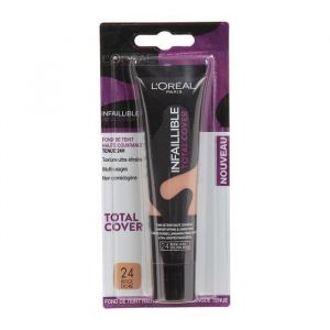 L'Oréal Infaillible Fluide Total Cover - Fond de teint 24 Beige Doré 35 ml