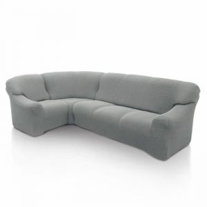 SOFASKINS Housse de canapé d'angle Super élastique, Lavable, de Haute qualité, Respirante, Confortable et Durable, Facile à Installer, Dimensions (340-540 cm), Couleur Gris Clair