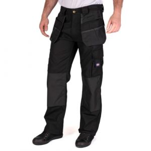 Lee Cooper Workwear LCPNT216 Hommes Multi Poches avec Poches Genouillères Étui Fixe Travail Pantalon Cargo, Noir, 38W / 29L