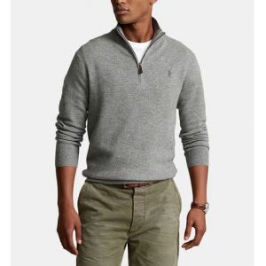 Ralph Lauren Pull droit en maille col camionneur Gris Polo - Couleur Gris - Taille XL