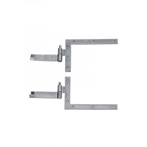 Multimedia Connect Paumelle &eacute;querre acier zingu&eacute; avec gond &agrave; sceller 190 x 280 mm