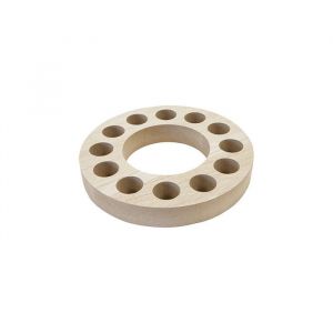 Support bois mdf rond 12 tubes à essai 18.6x2.5cm - générique bt1005/s12